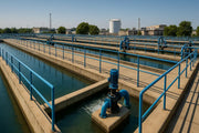 Valves installed in a municipal water treatment plant